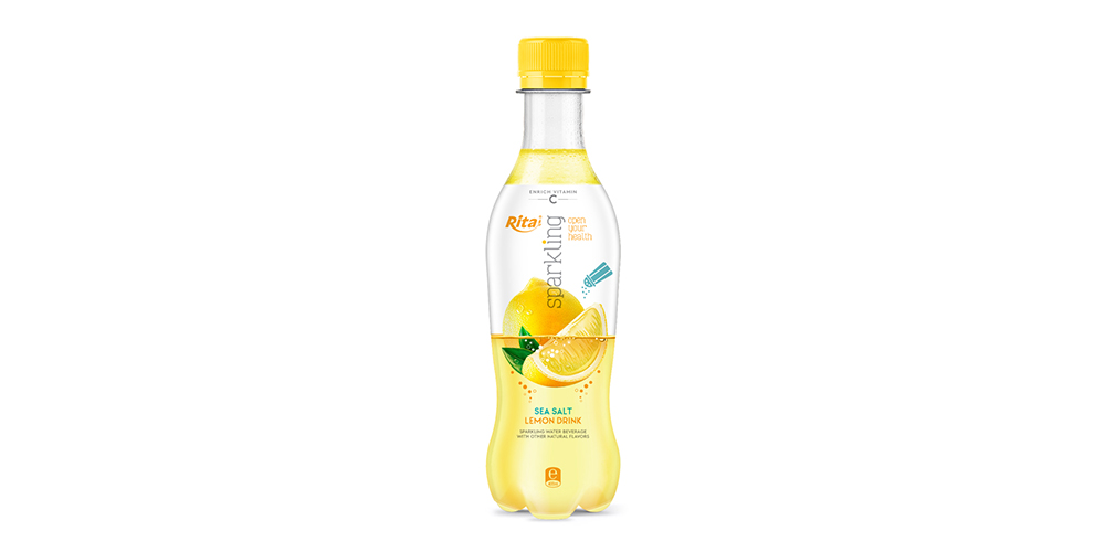 Sparkling Sea Salt Lemon Flavor Water 400ml Bottle Rita Brand
